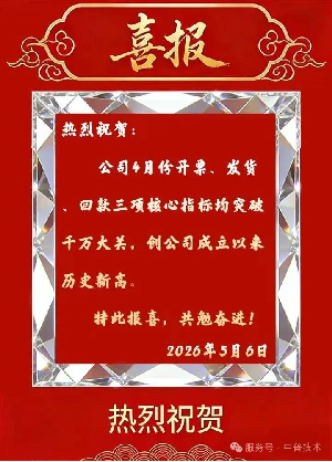 势如破竹|我司4月开票、发货、回款三项指标强势突破千万大关